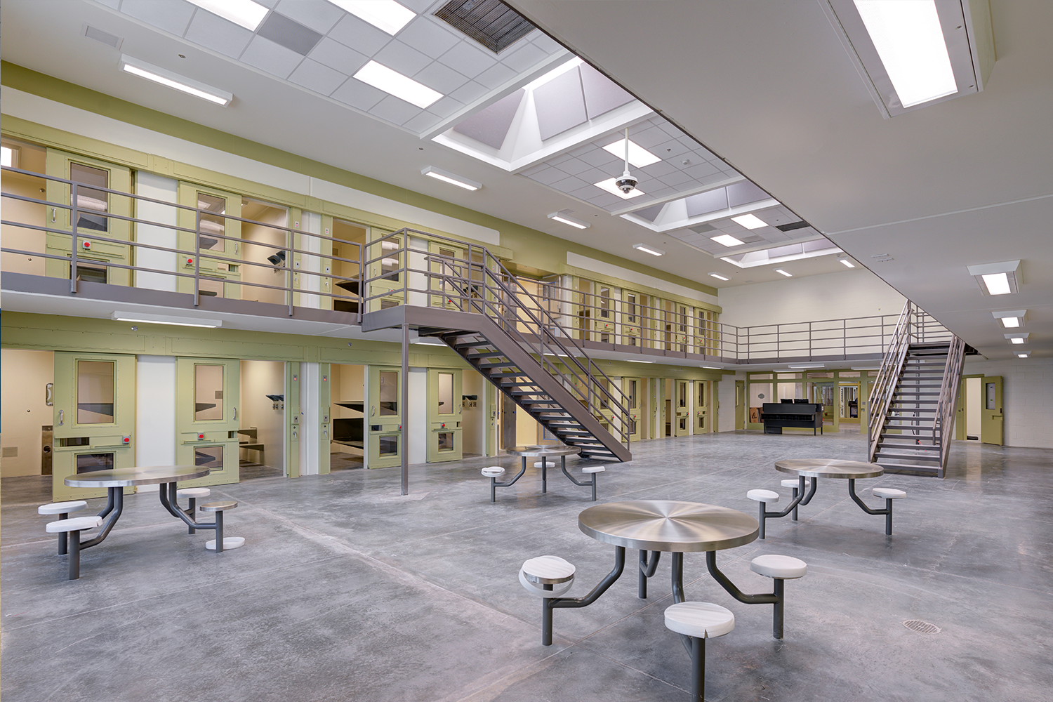 Dayroom with Catwalk featuring Kenall Correctional luminaires